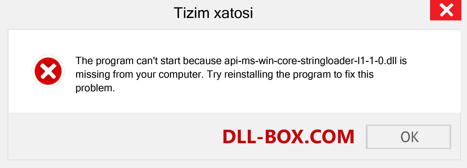 api-ms-win-core-stringloader-l1-1-0.dll fayli yo'qolganmi?. Windows 7, 8, 10 uchun yuklab olish - Windowsda api-ms-win-core-stringloader-l1-1-0 dll etishmayotgan xatoni tuzating, rasmlar, rasmlar